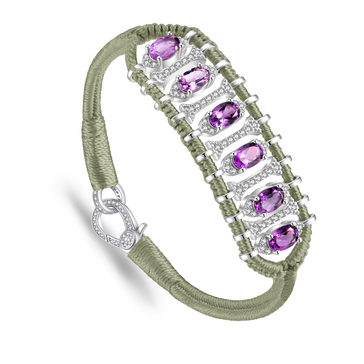 Bracelet Teresina Moss - améthystes