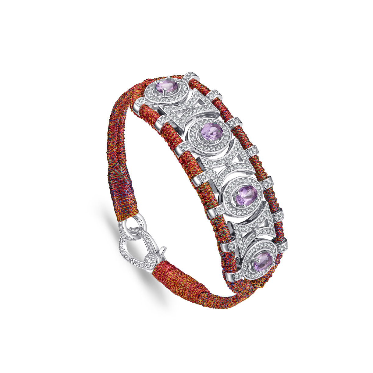 Bracelet Olinda red shanti - Améthystes