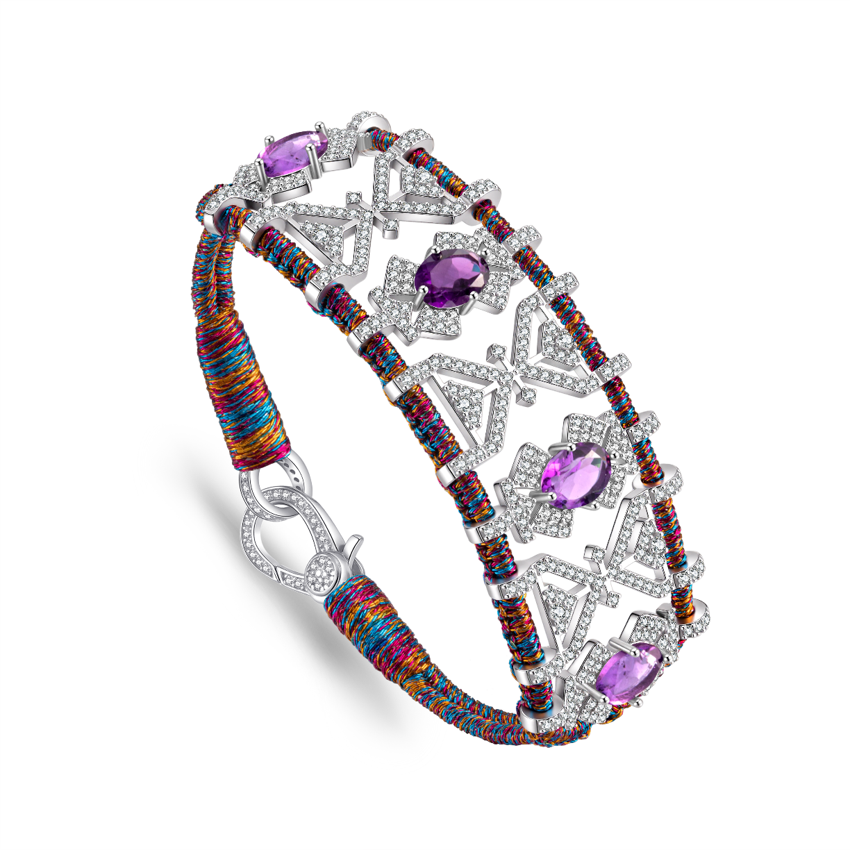 Bracelet Fortalezza Purple Shanti - Amethysts