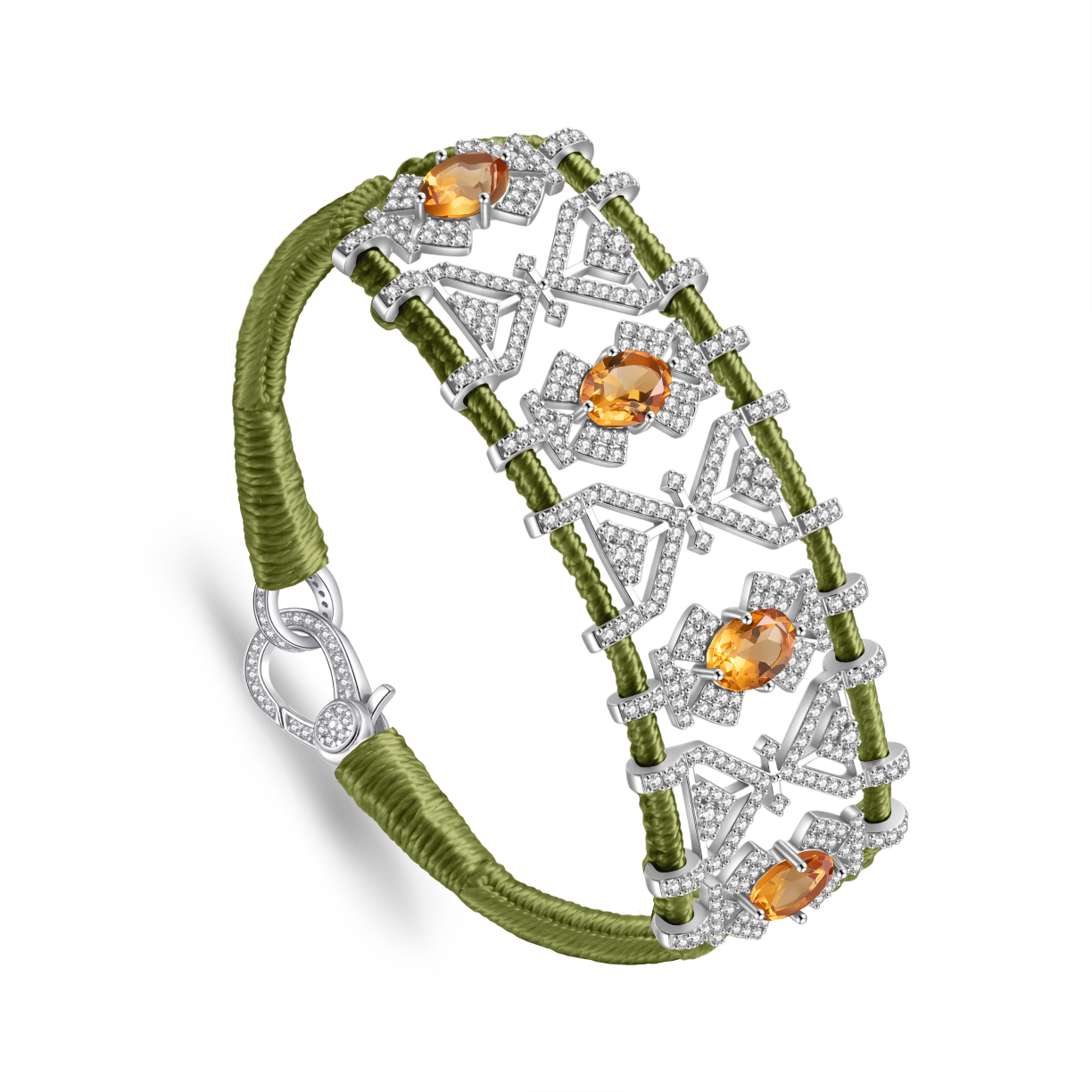 Bracelet Fortalezza Olive - Citrines