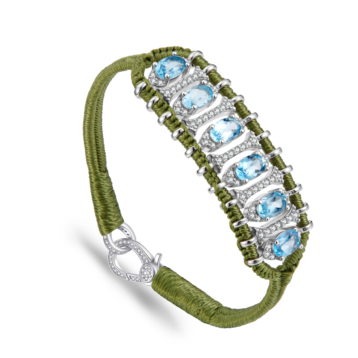 Teresina olive bracelet - Topaz