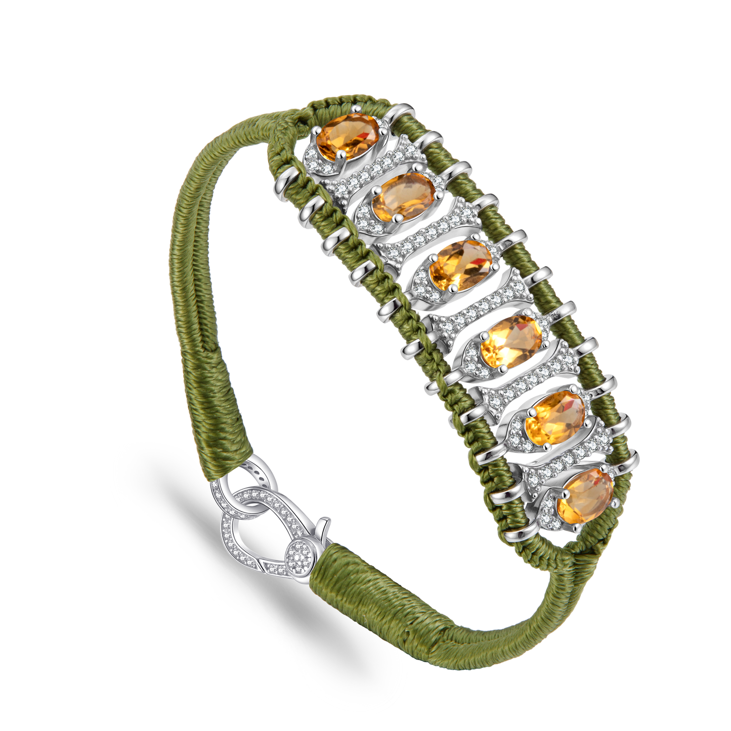 Bracelet Teresina Olive - Citrines