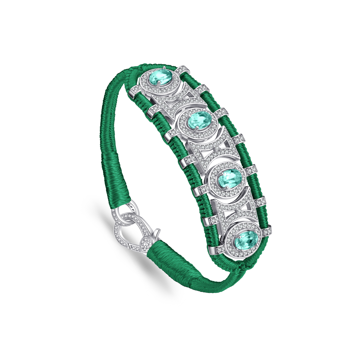 Olinda vanilla bracelet - Emeralds