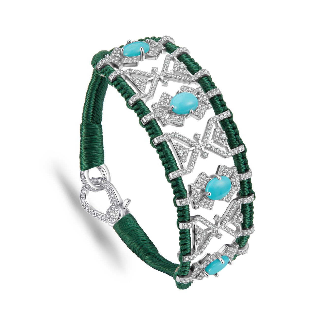 Bracelet Fortalezza Green Sapin - Turquoises