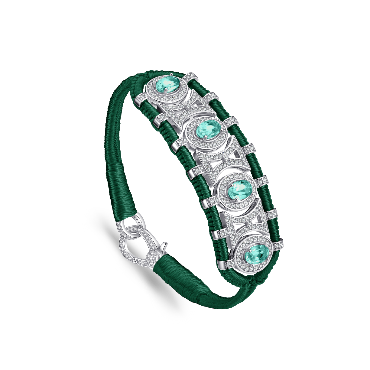 Olinda fir-tree bracelet - Emeralds