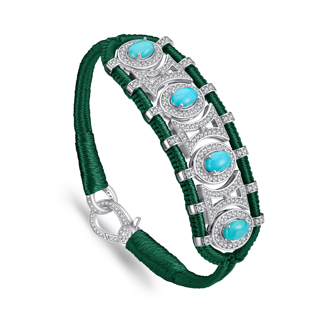 Olinda fir-tree bracelet - turquoises