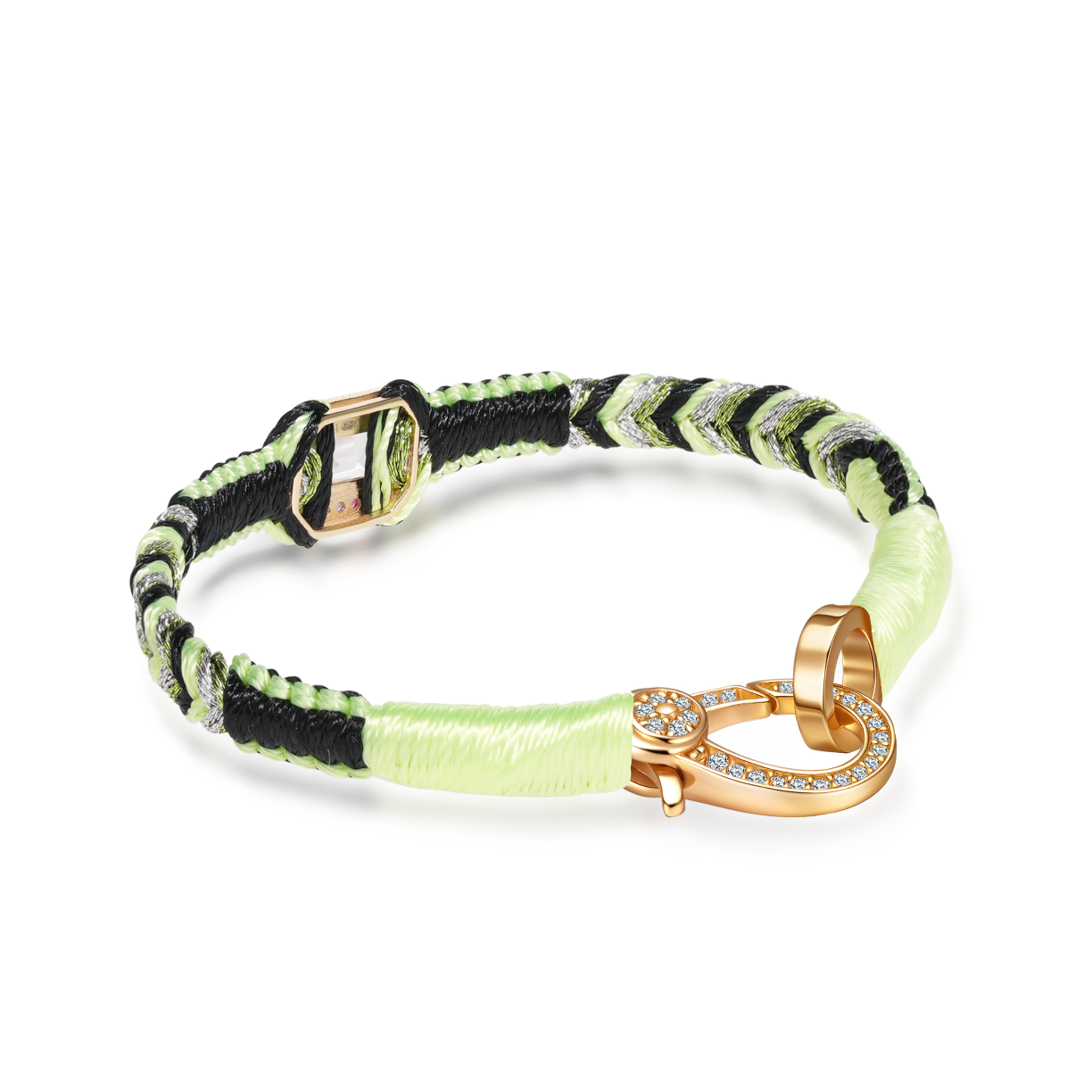 Neon-yellow amy bracelet - amethyst