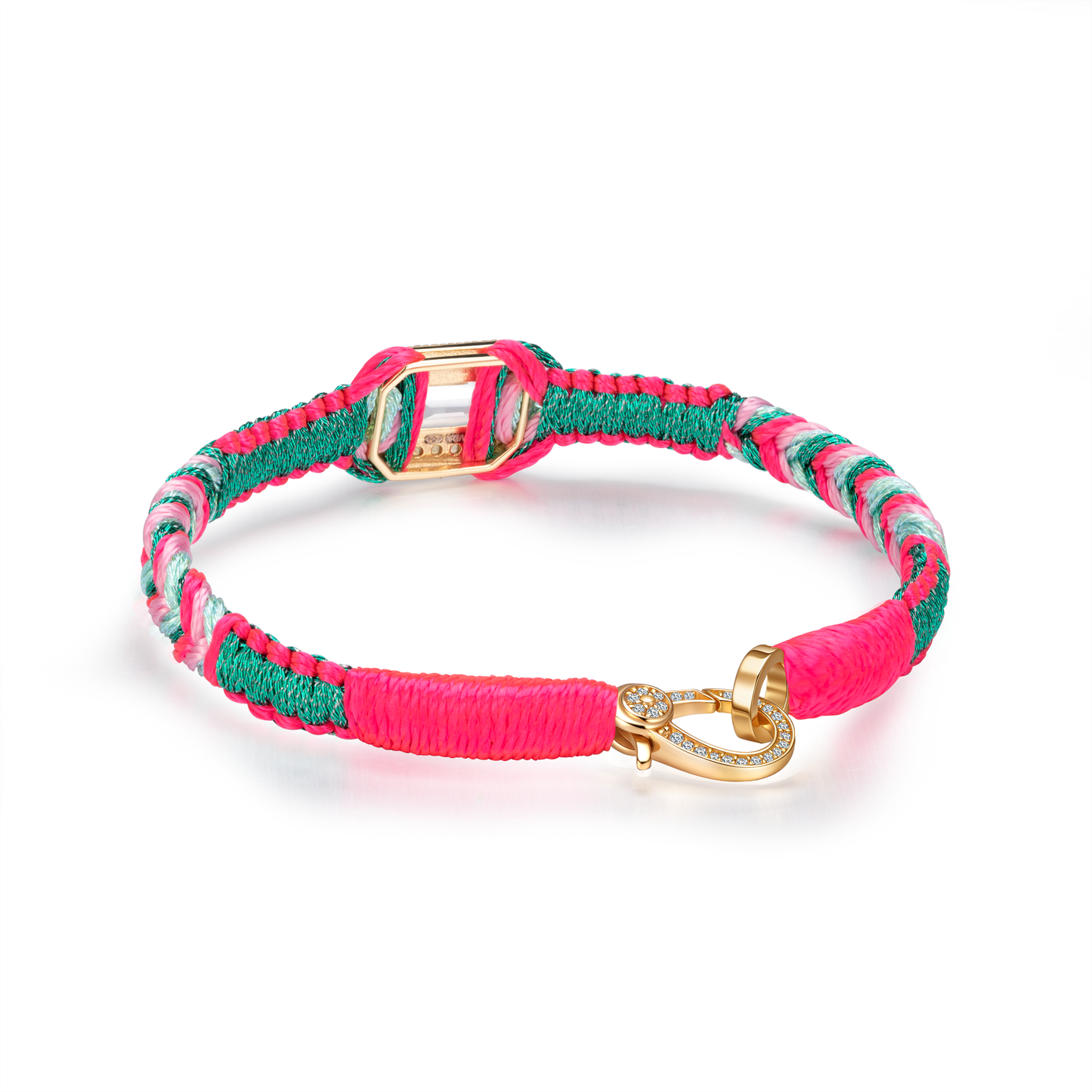 neon-pink amy bracelet - crystal