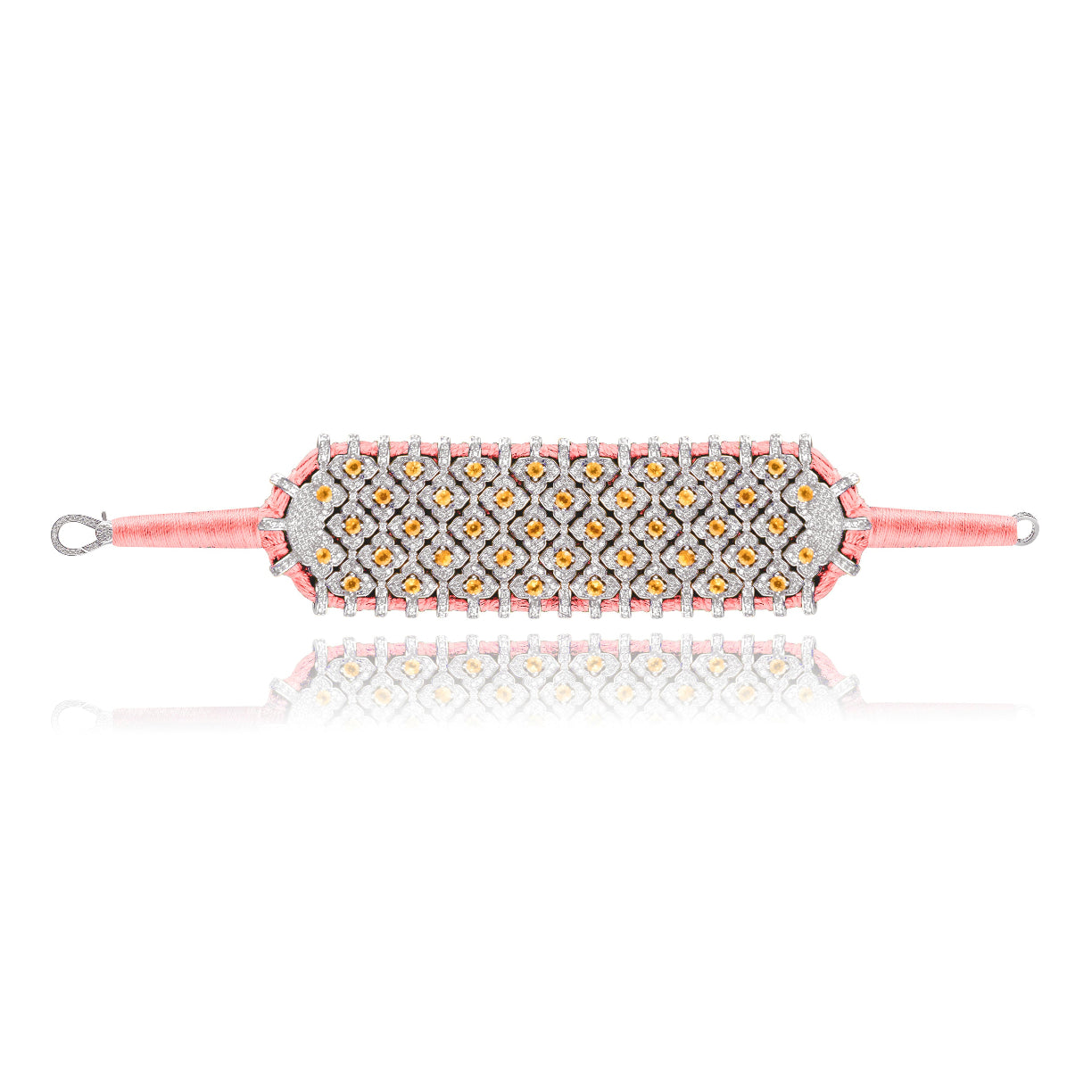Bahia Neon coral bracelet - Citrine