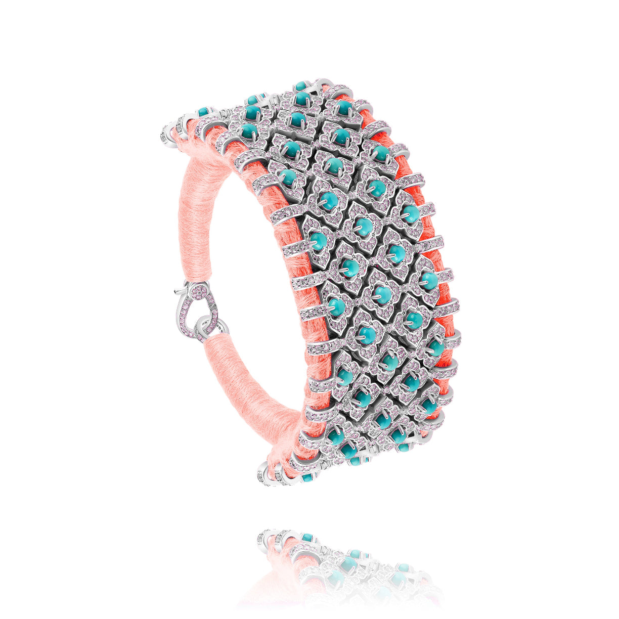 Bahia Neon coral bracelet - Turquoise
