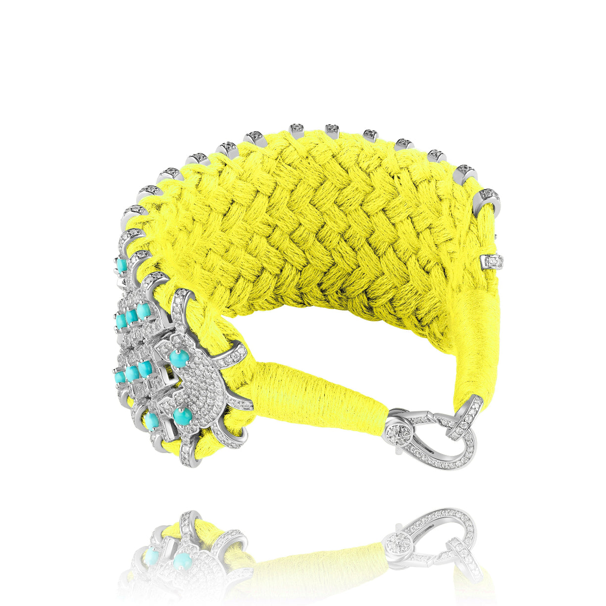 Bracelet Bahia Jaune fluo - Turquoise