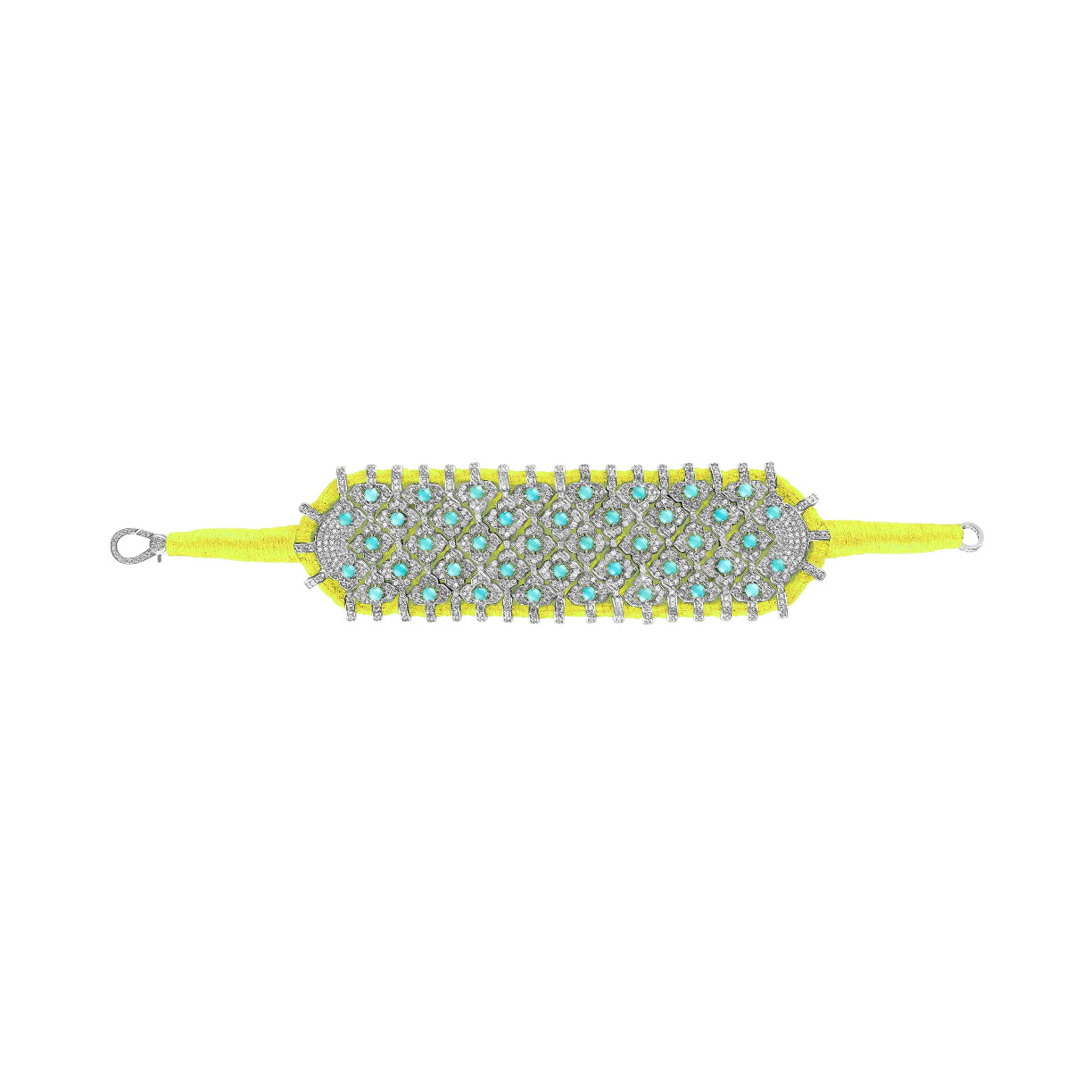 Bahia Neon yellow bracelet - Turquoise