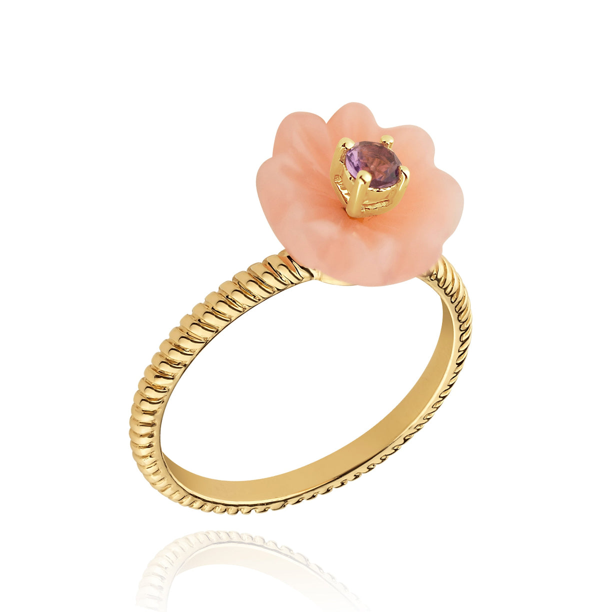 Pink Opale Paquerette ring