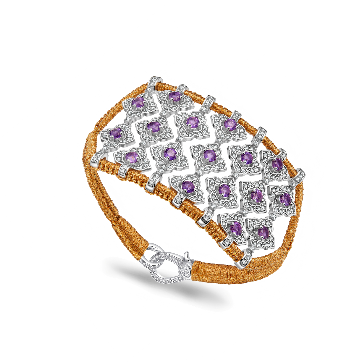 Brasilia Bracelet Copper - Amethysts