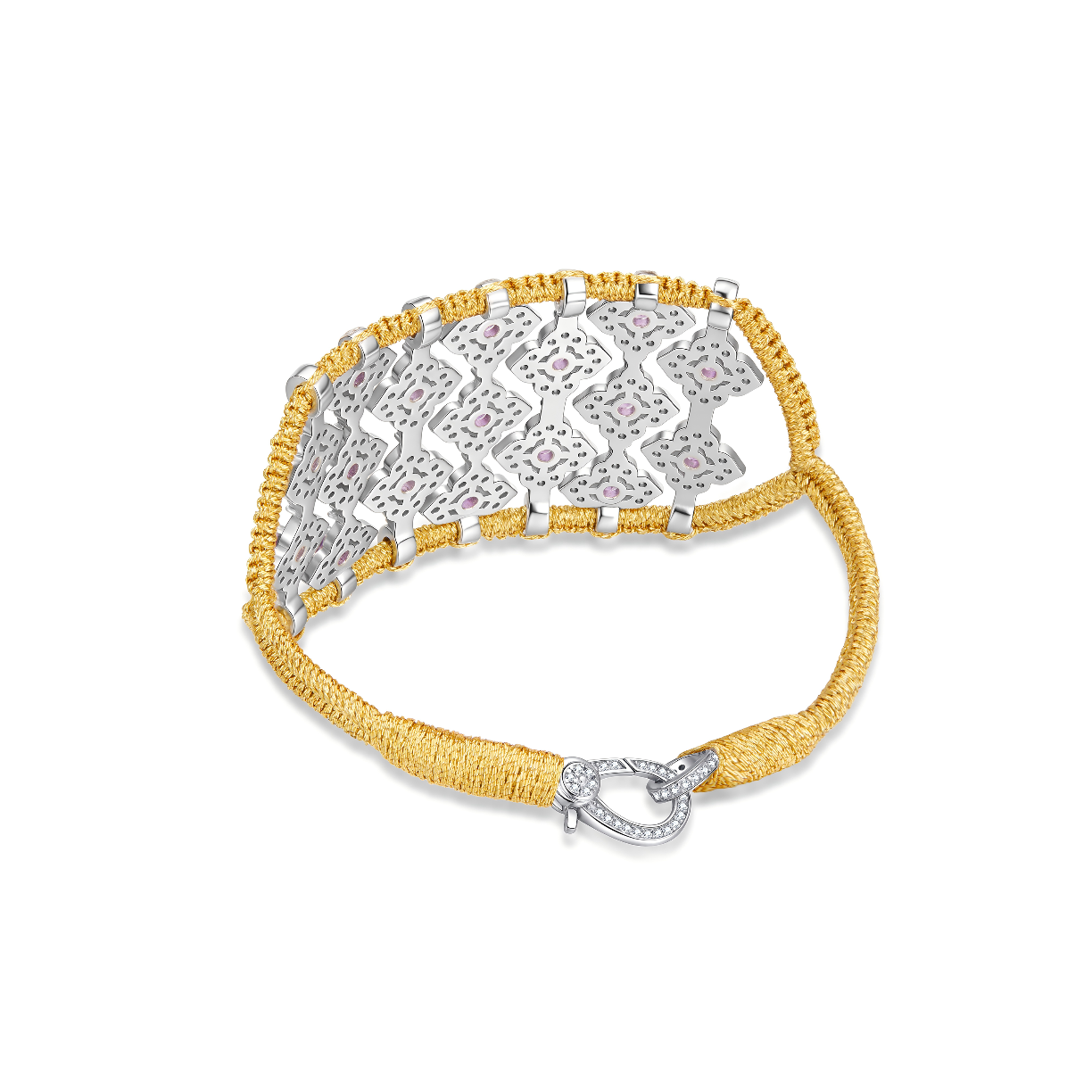 Brasilia Gold bracelet - Amethysts