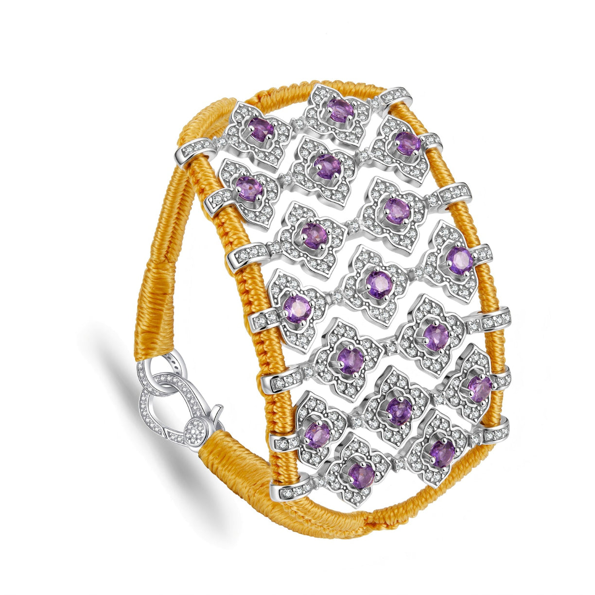 Brasilia Saffron bracelet - Amethysts
