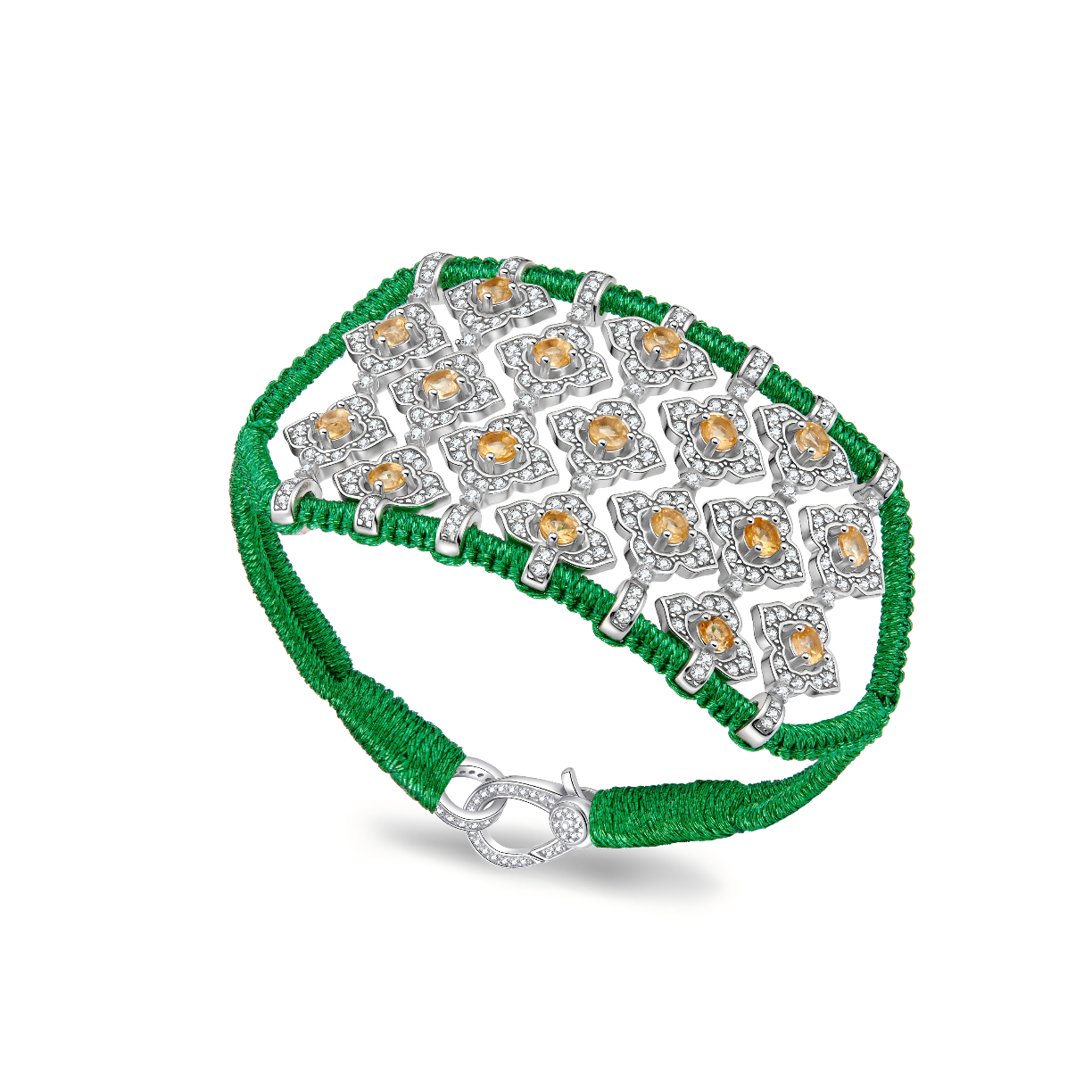 Brasilia Grass bracelet - Citrines