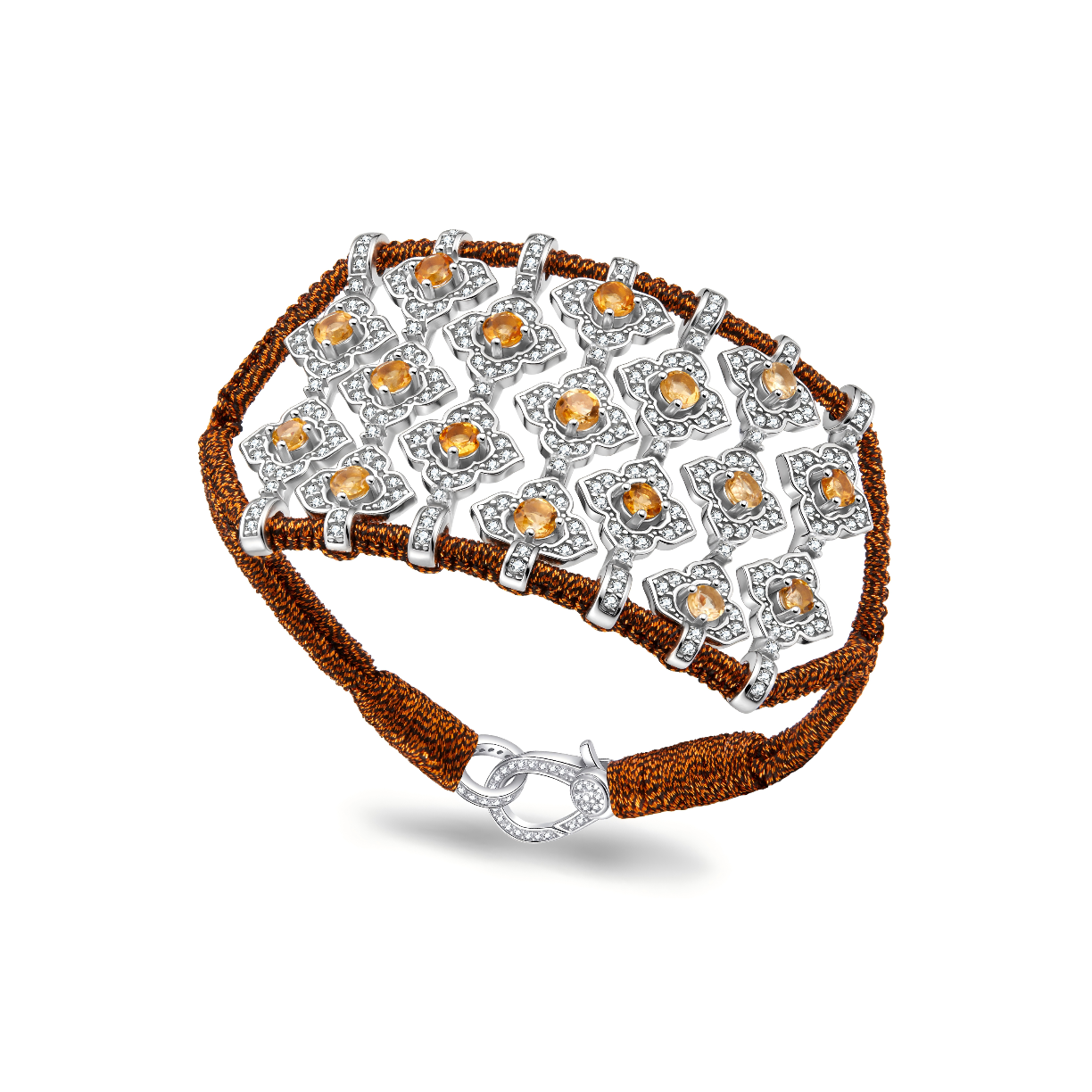 Brasilia Rusty bracelet - Citrines