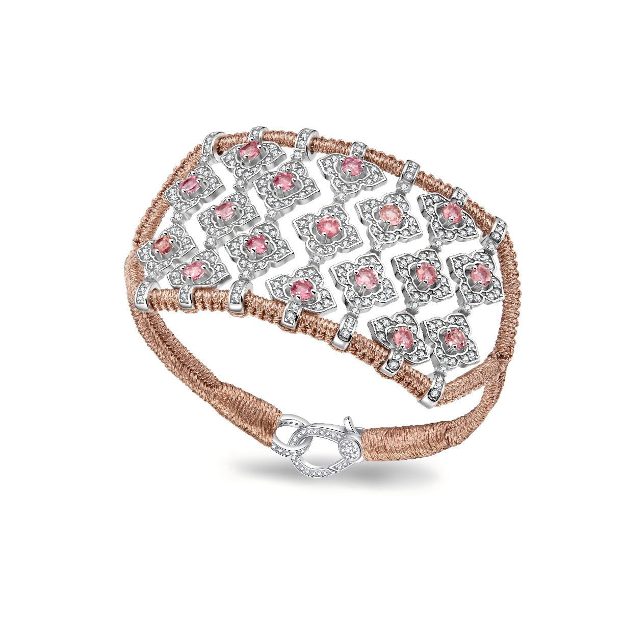 Brasilia Rose Gold bracelet - Tourmalines