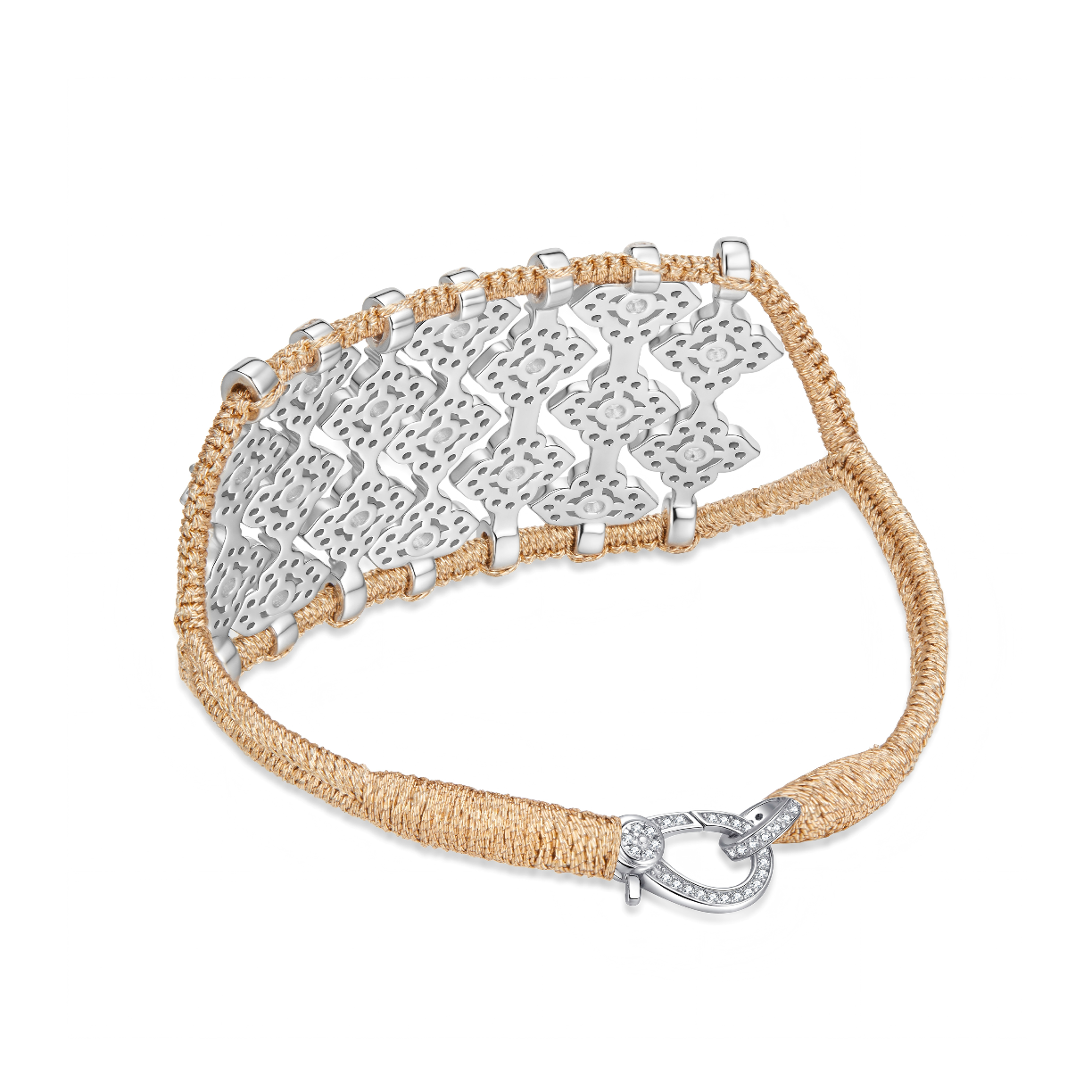 Brasilia Brass bracelet - Zircon