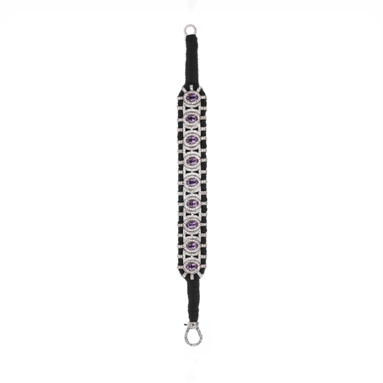 Sao Paulo Black and Amethysts bracelet
