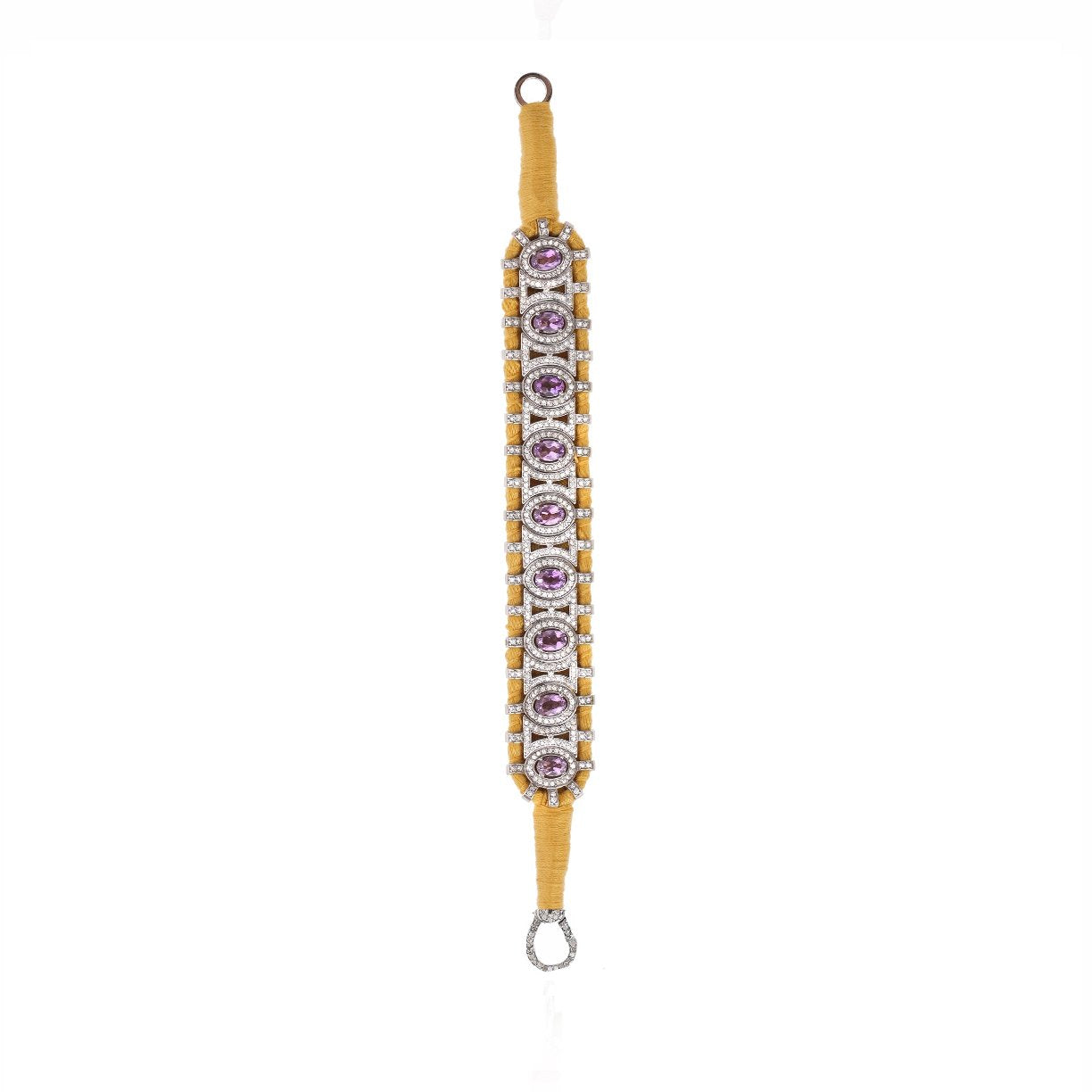 Sao Paulo Saffron and Amethysts bracelet