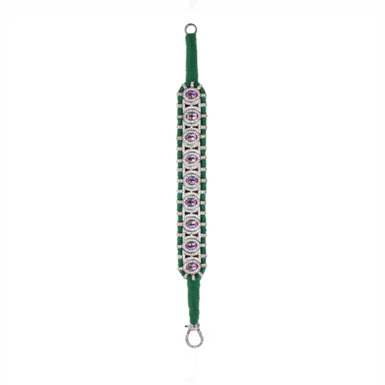 Sao Paulo Green and Amethysts bracelet