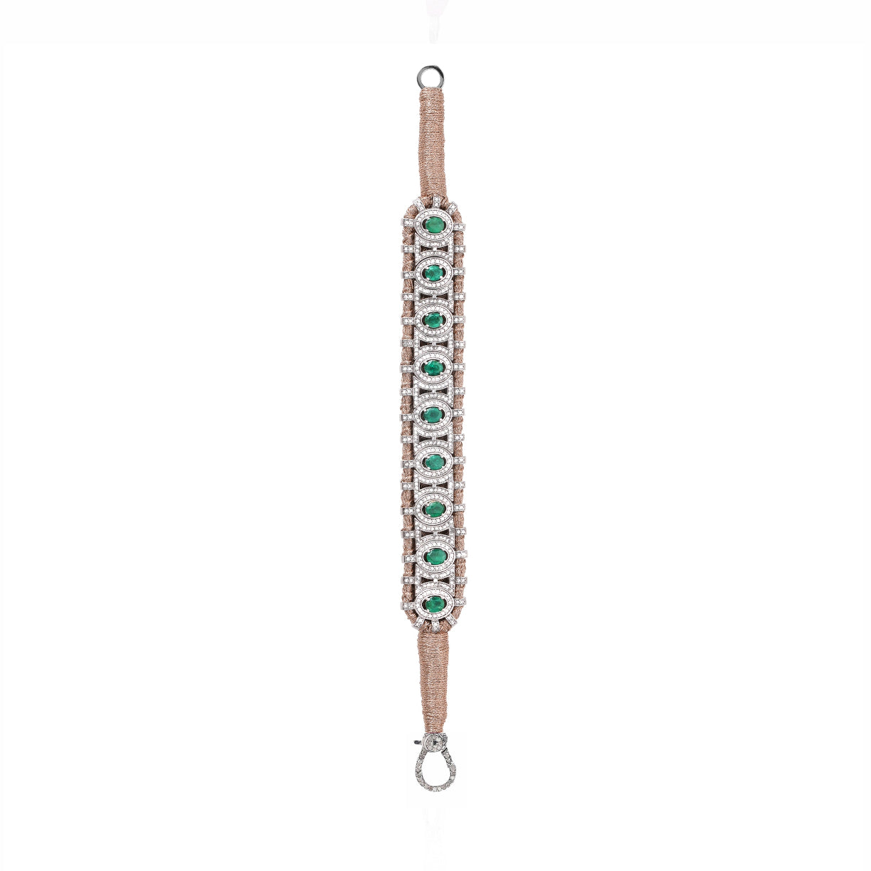 Sao Paulo Pink Gold and Emeralds bracelet