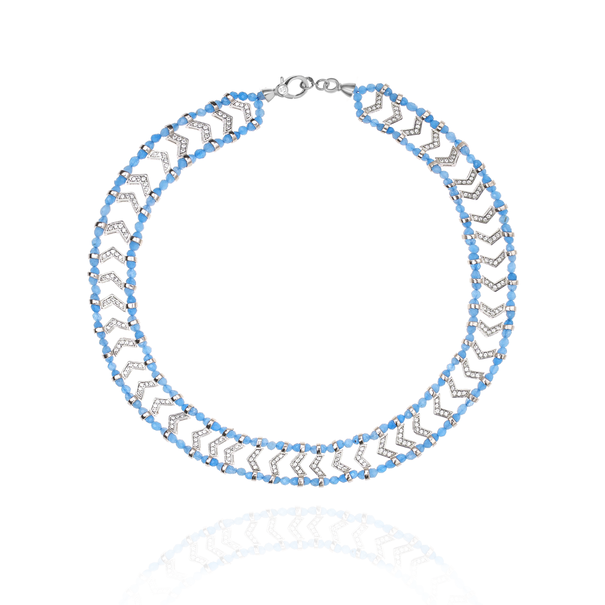 Collier Parabeady calcédoine