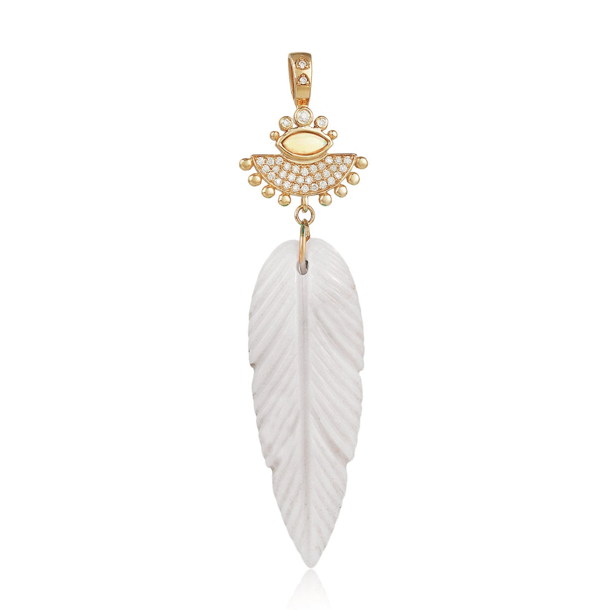 White Agate Cesar pendant