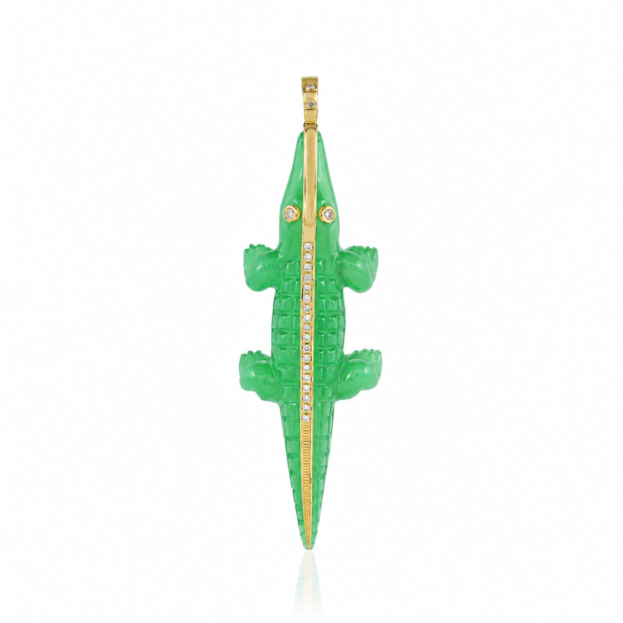 Chrysoprase Croco Pendant