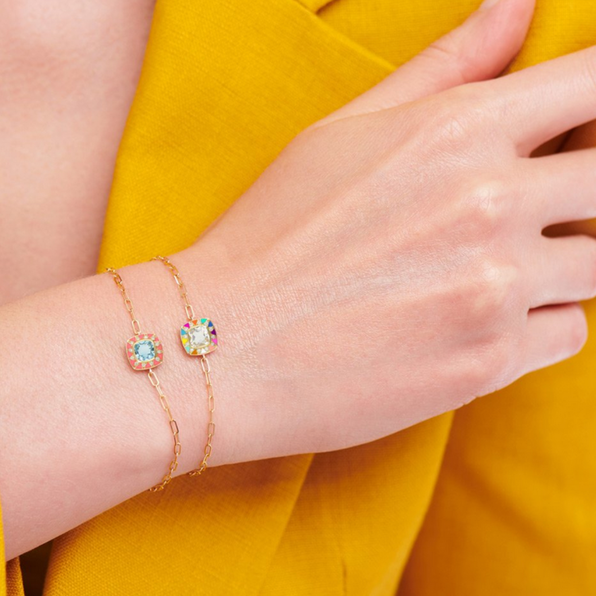 Bracelet Stella corail fluo