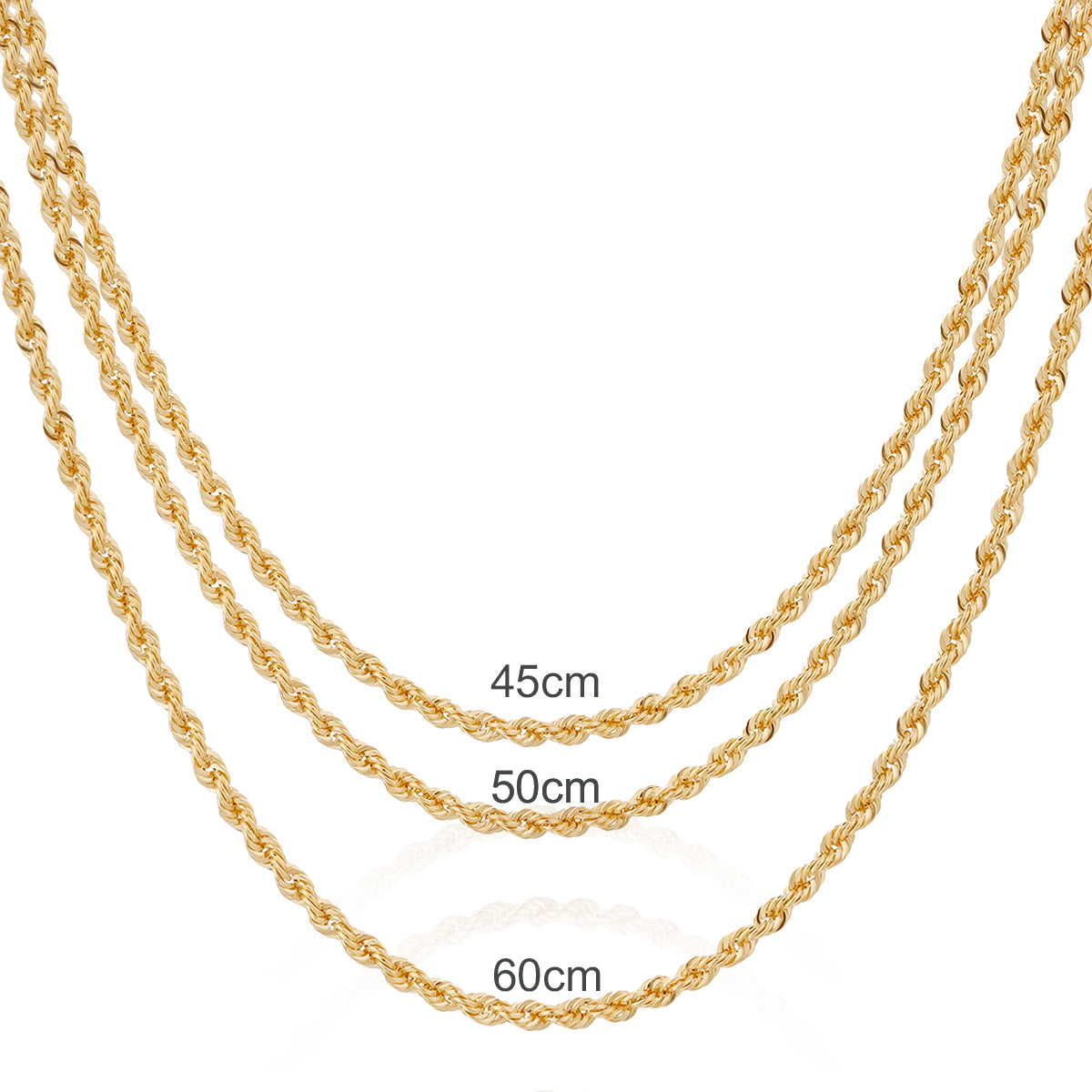 Hollow rope mesh chain