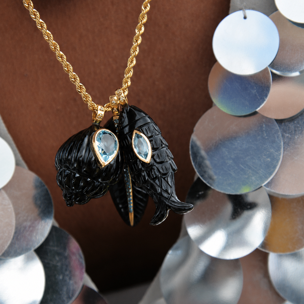 Pendentif Poisson Onyx