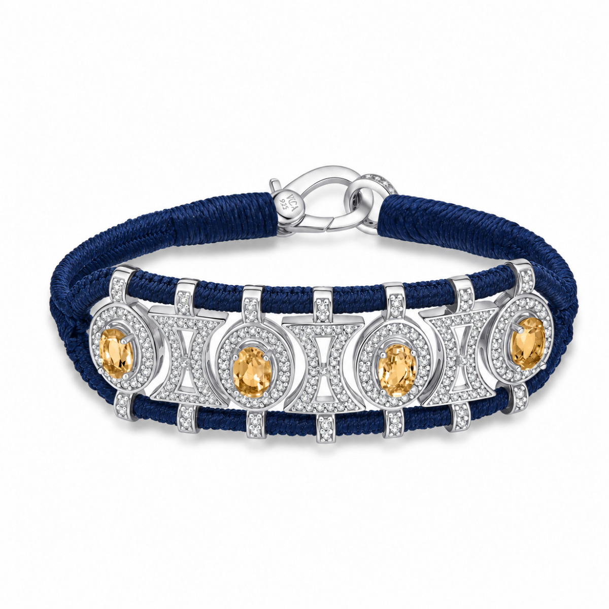 Olinda navy bracelet - Citrines