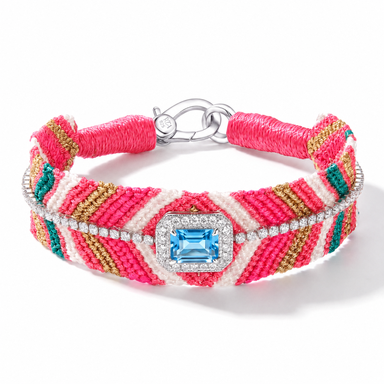 Bracelet Biggie rose fluo - Topaze