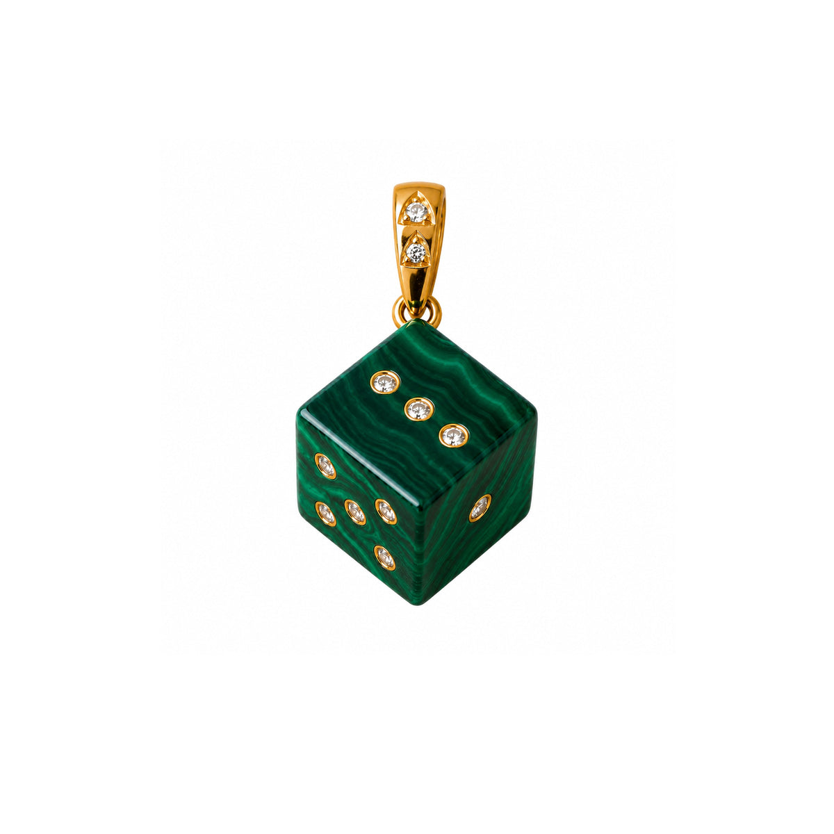 Pendentif dice Malachite
