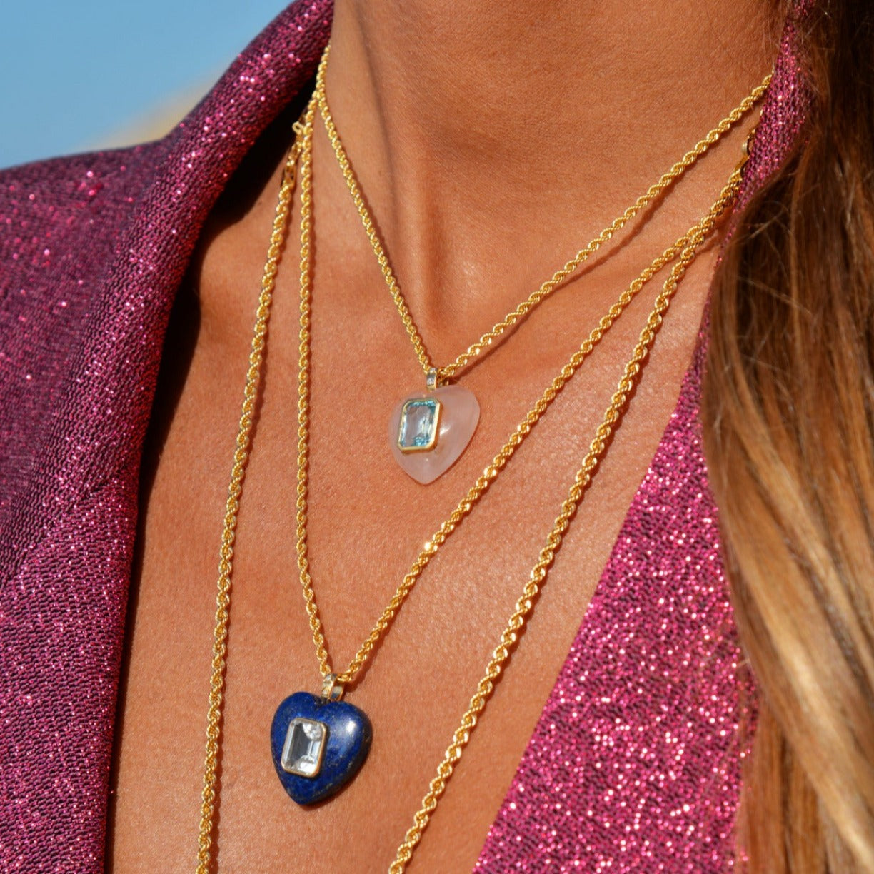 Pendentif Cœur lapis