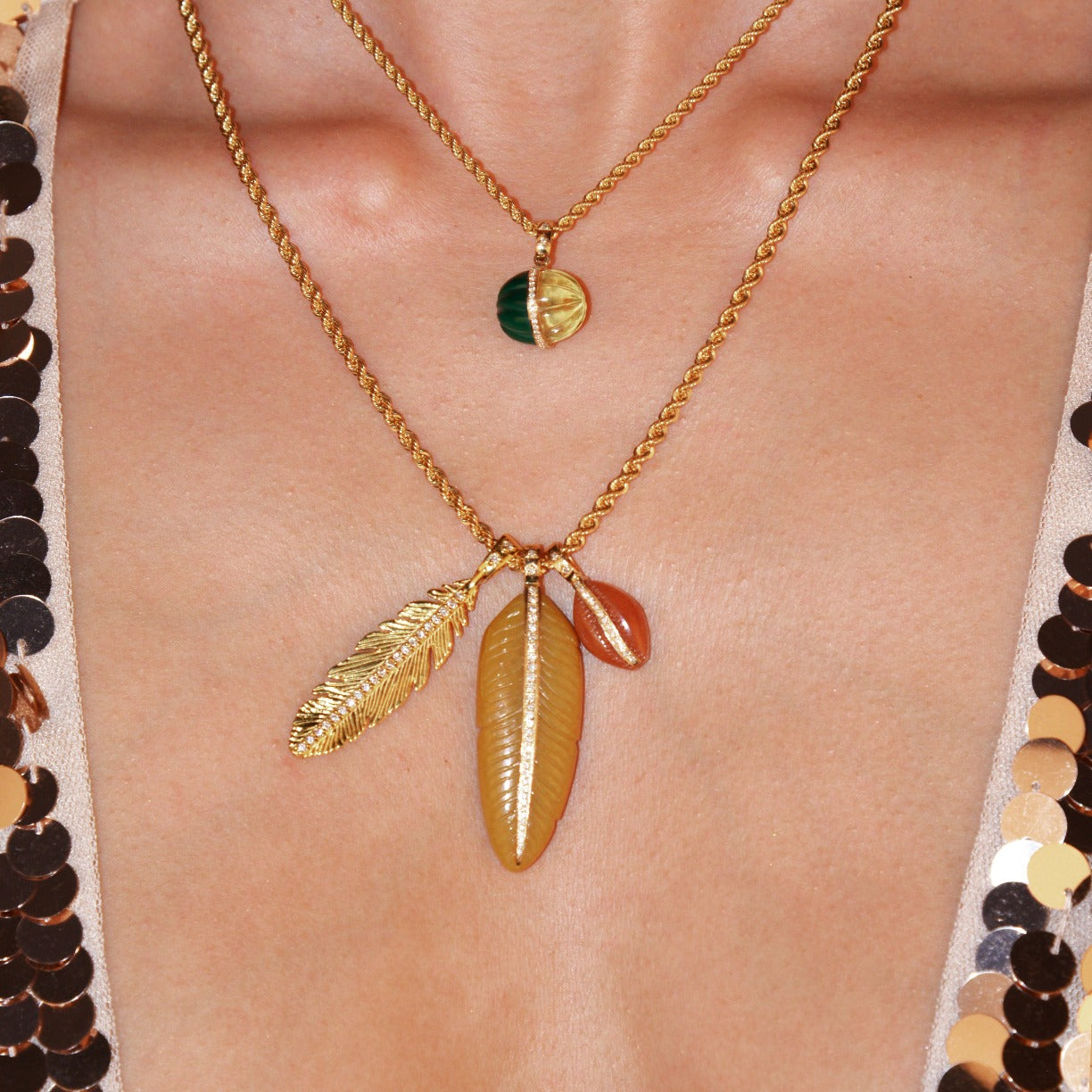 Carnelian Cowrie Pendant