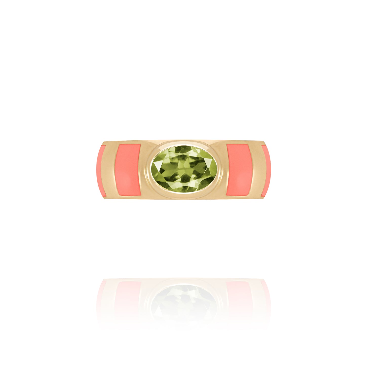 Delphine Coral Pink ring