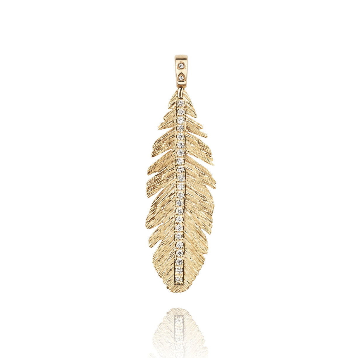 Pendentif Feather or