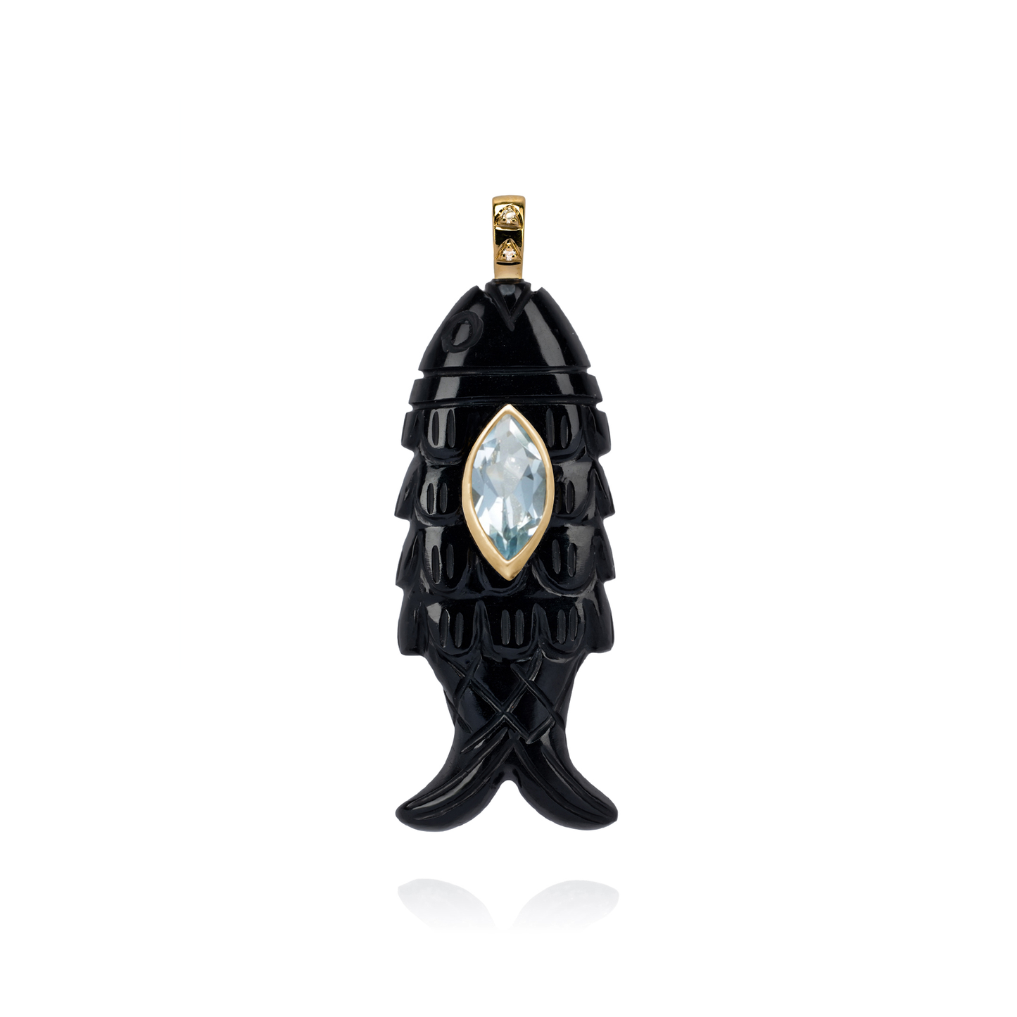 Onyx Fish Pendant