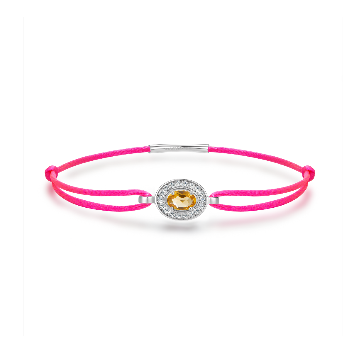 neon pink forever bracelet - citrine