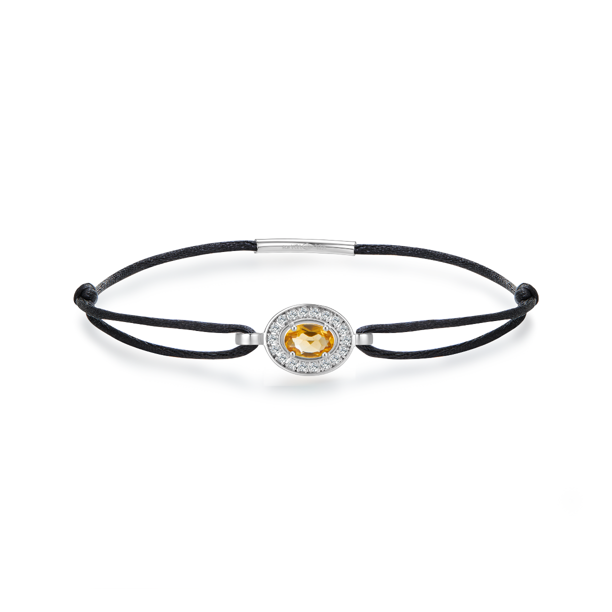 black forever bracelet - citrine