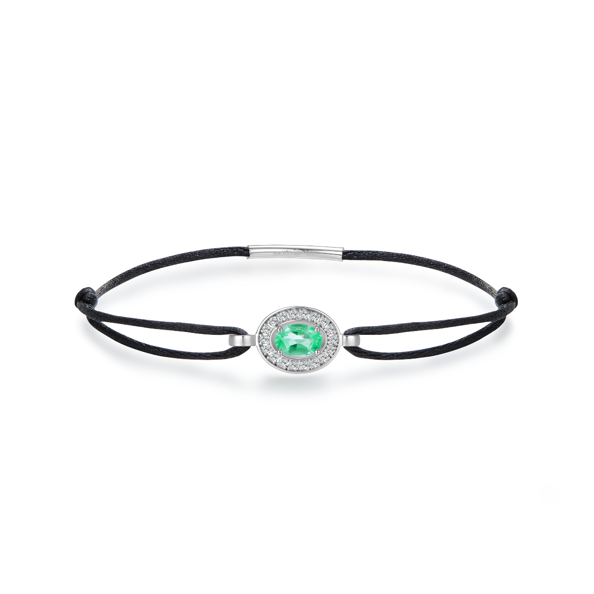 bracelet forever noir - émeraude
