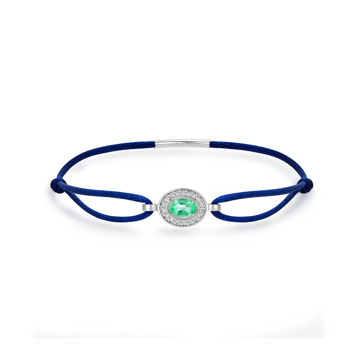 navy forever bracelet - emerald