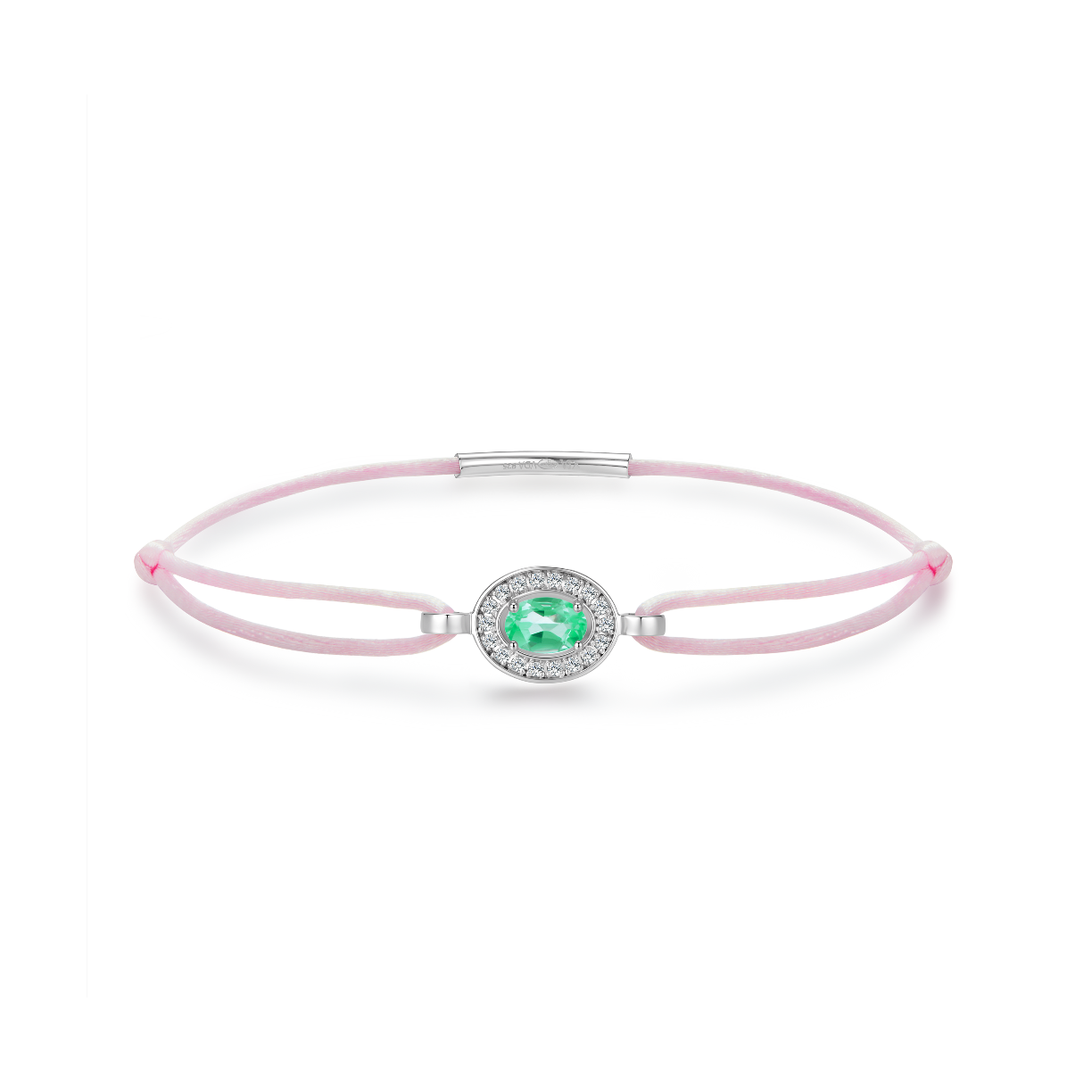 pink forever bracelet - emerald