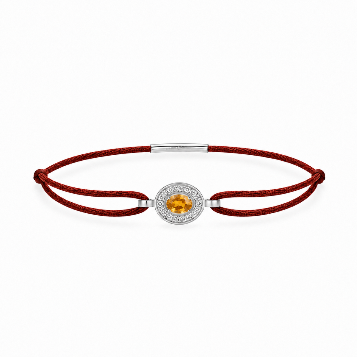 Maroon forever bracelet - citrine
