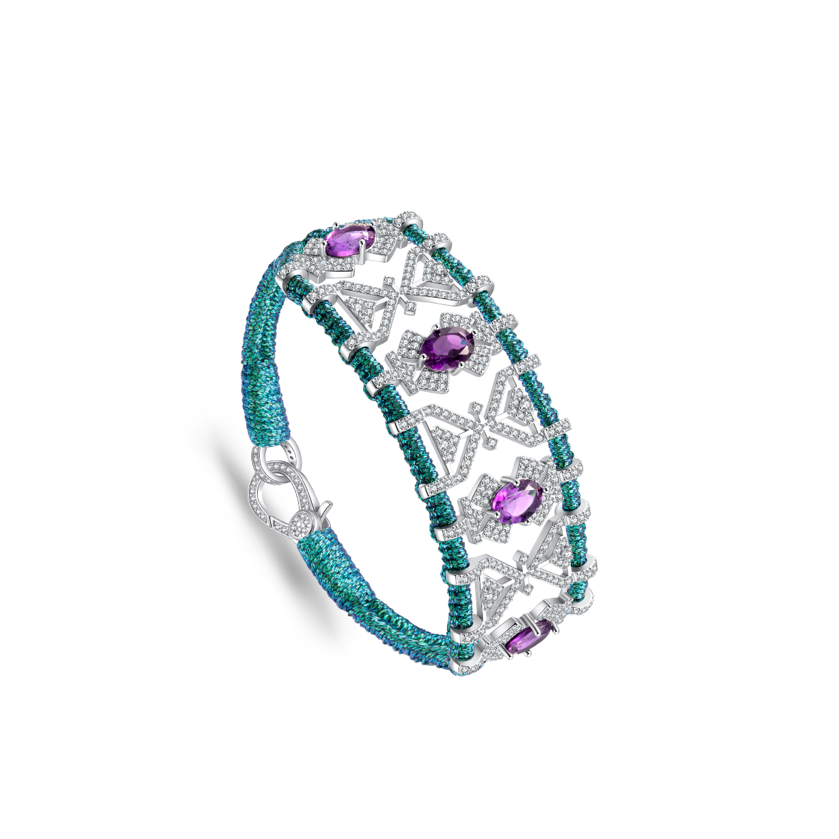 Bracelet Fortalezza Fly - Amethysts