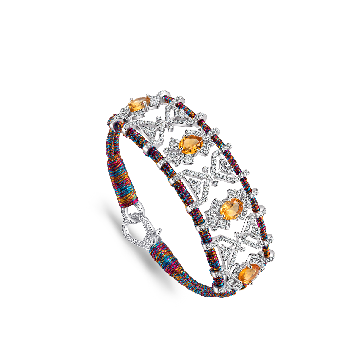 Bracelet Fortalezza Purple shanti - Citrines